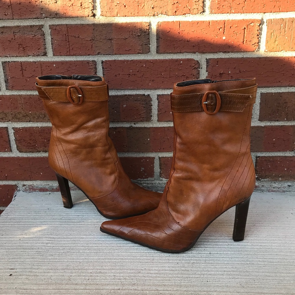 Aldo Brown Leather Ankle Boots 38